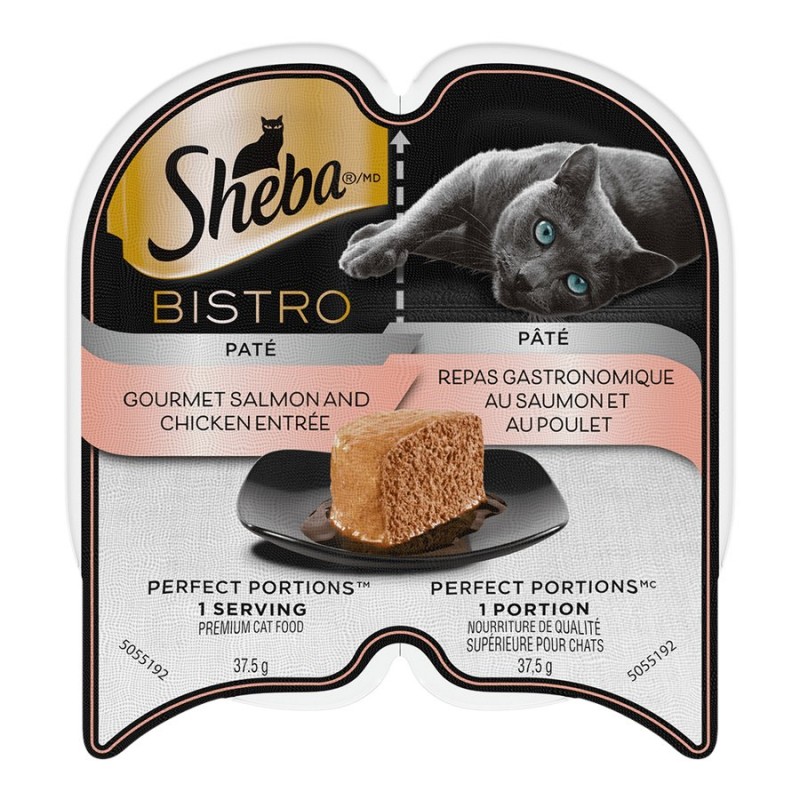 Sheba Bistro Perfect Portions Cat Food - Gourmet Salmon and Chicken Entree - 75g