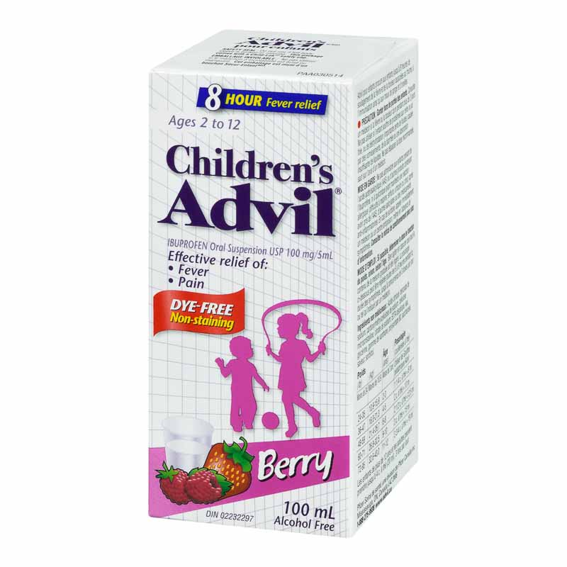 Advil Children's Suspension - Dye-Free Berry - 100ml