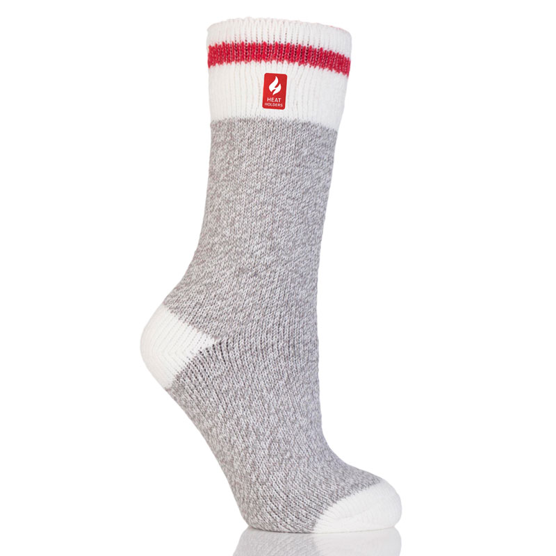 Heat Holders Twist Ladies Crew Socks - Grey