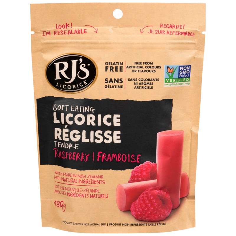 RJ'S Licorice Raspberry Candy - 180g