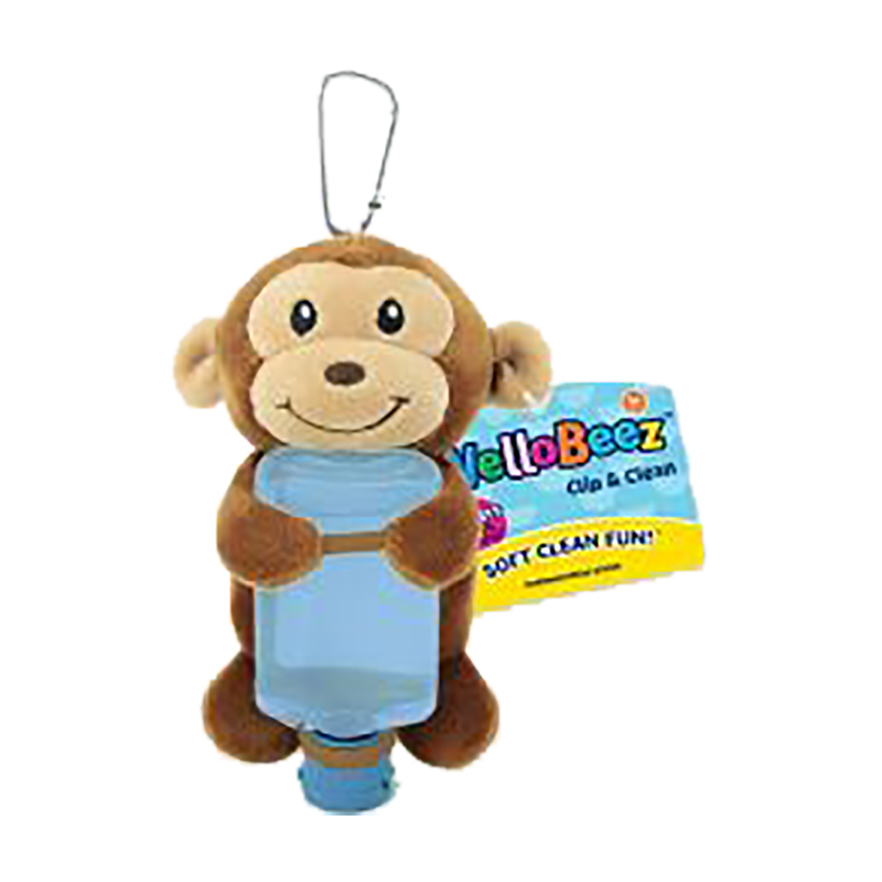 Wellobeez Clip &amp; Clean Sanitizer Holder - Monkey