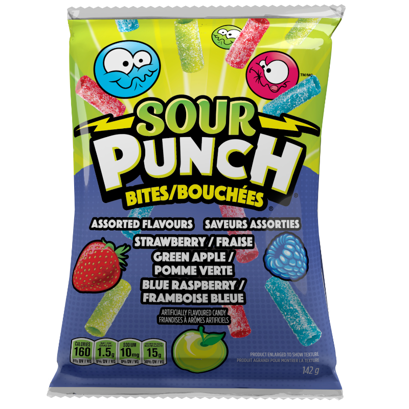 Sour Punch Fruit Bites - Assorted - 142g