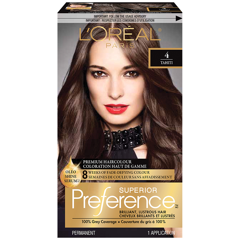 L'Oreal Superior Preference Fade-Defying Colour & Shine System - 4 Brown