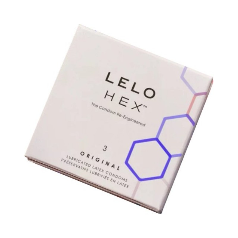 LELO HEX Condoms - Original - 3's