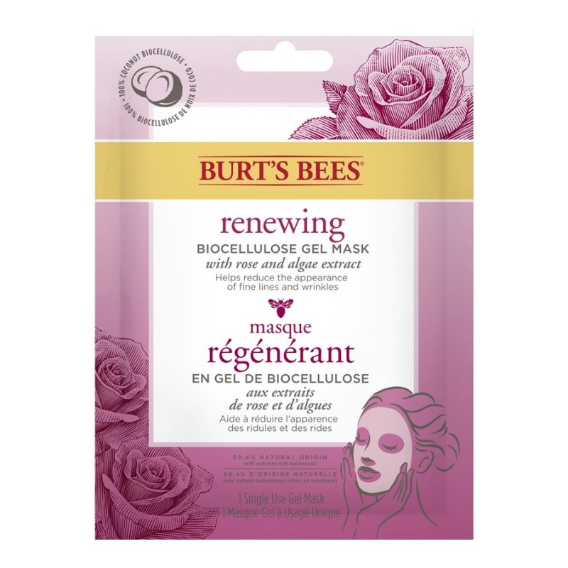 Burt's Bees Renewing Biocellulose Gel Mask - 1 single use