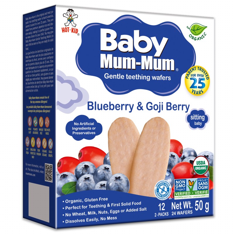 Baby Mum-Mum Organic Blueberry and Goji Berry Rice Rusks - 50g