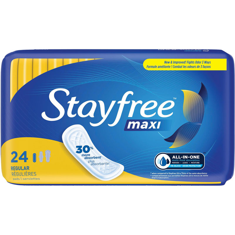 Stayfree Maxi Pads - Regular - 24s