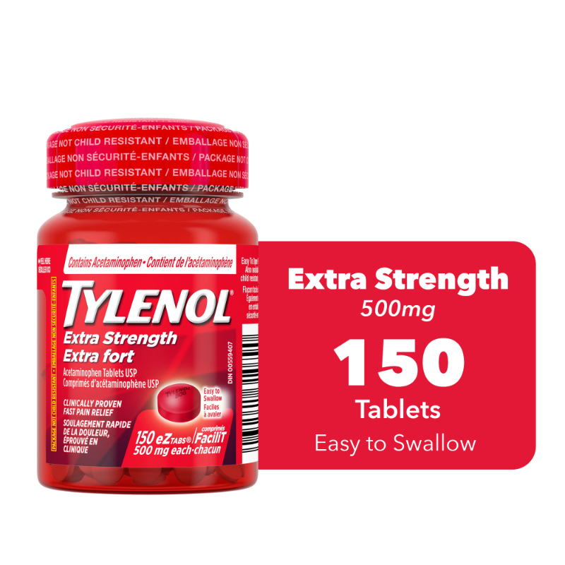 Tylenol* EZ Tabs - Extra Strength - 500mg/150s   