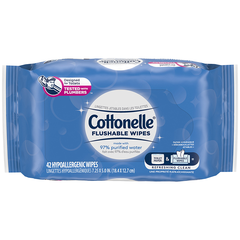 Cottonelle Fresh Flushable Moist Wipes - Refill - 42's. 
