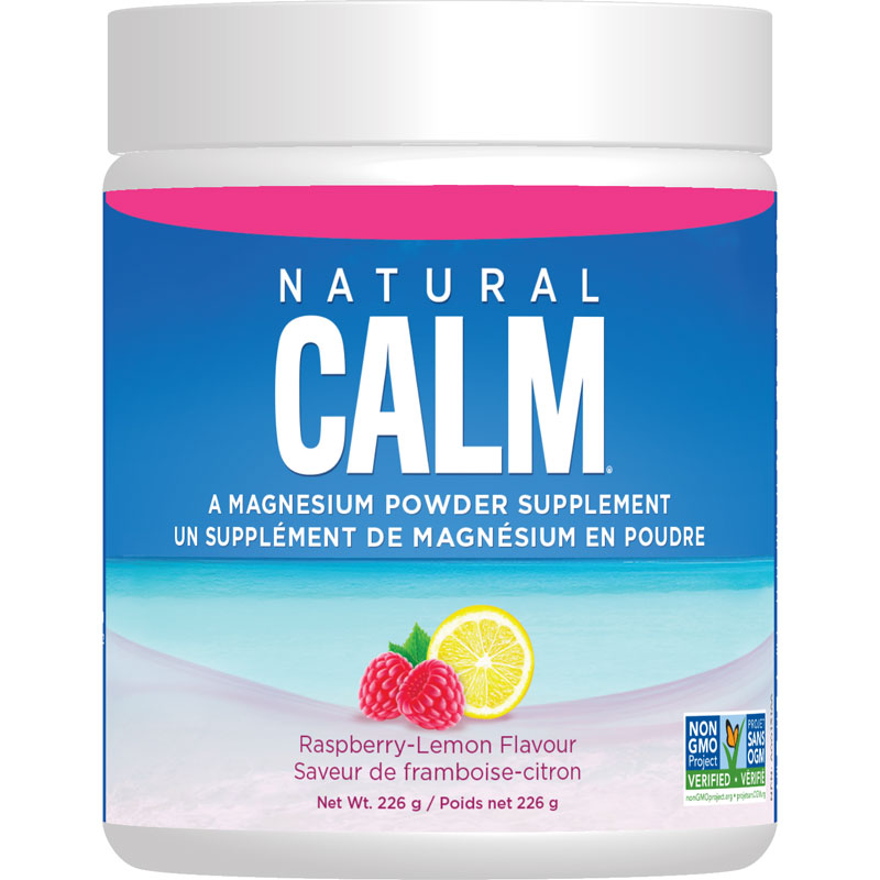 Natural Calm Magnesium Powder Supplement - Raspberry/Lemon - 226g