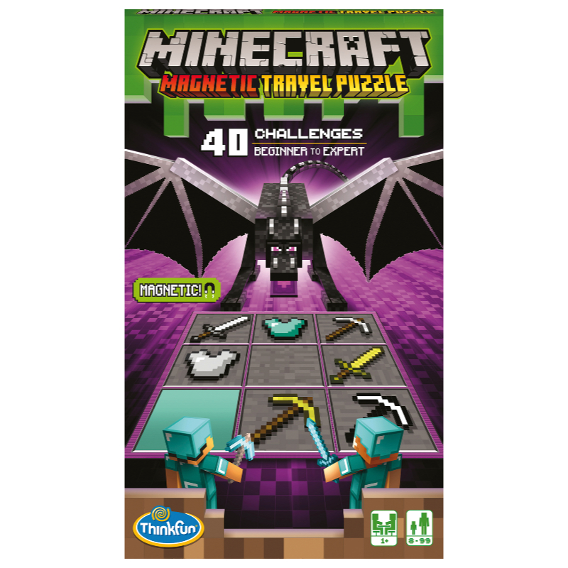 ThinkFun Minecraft Magnetic Travel Puzzle Game - English Only