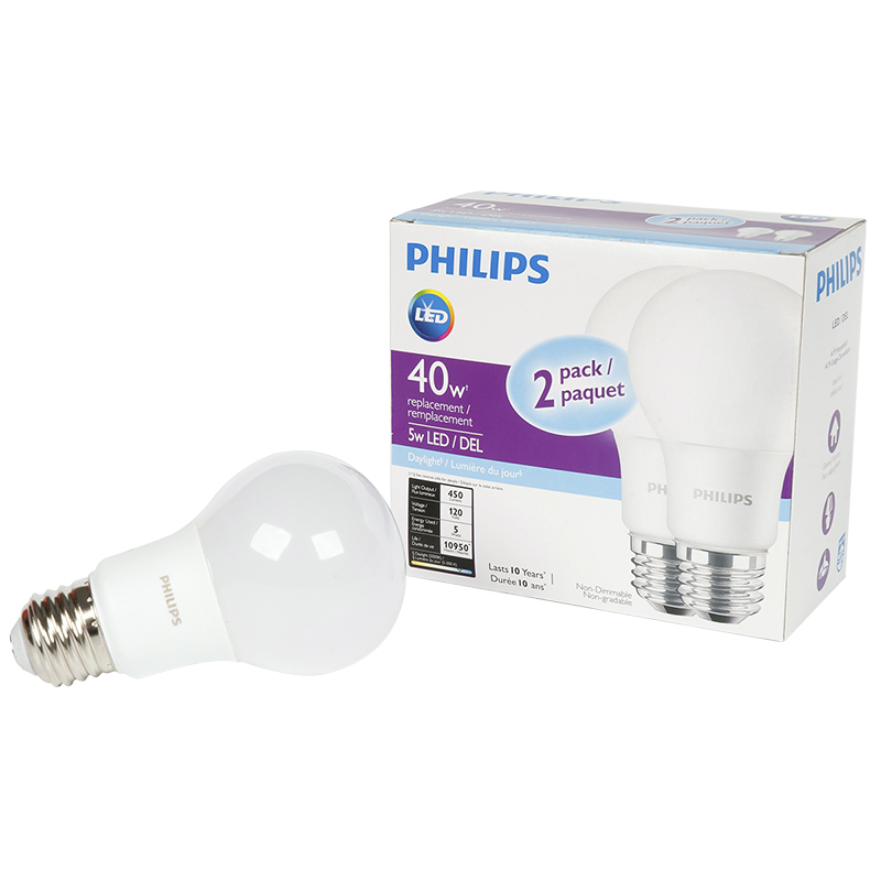 Philips Household A19 LED Bulb - Daylight - 40W