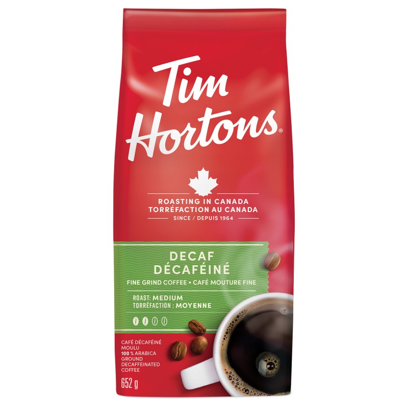 Tim Hortons Coffee - Decaf - Ground Coffee - 652g