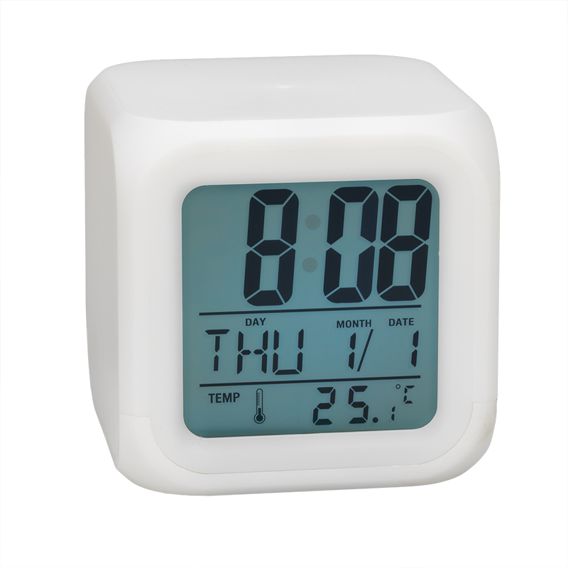 HRS Digital Alarm Clock - White - ALCK472