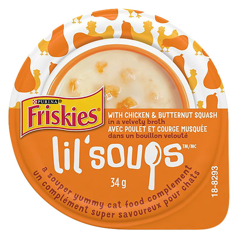 Friskies Lil Soups - Chicken and Butternut Squash in a Velvety Broth - 34g