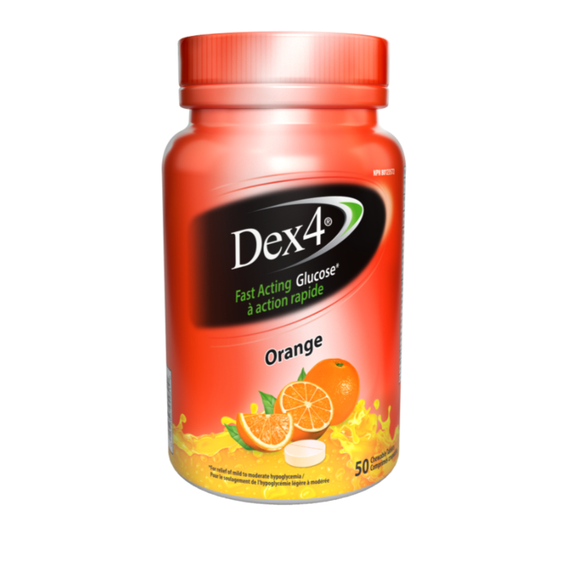 Dex4 Fast-Acting Orange Glucose Tablets - 50s