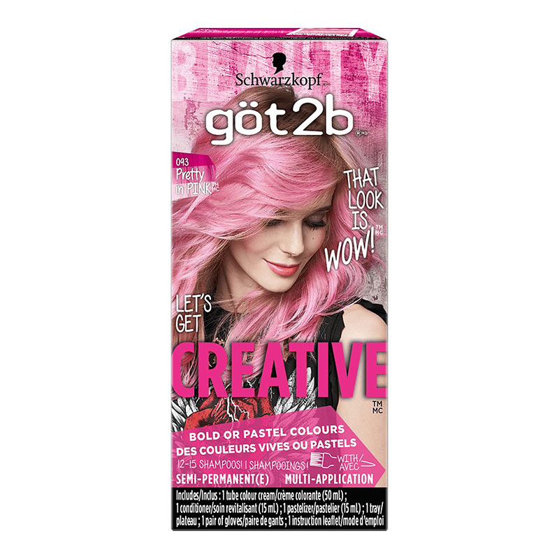 Got2b Creative Semi-Permanent Hair Colour Cream - 093 Pretty In Pink