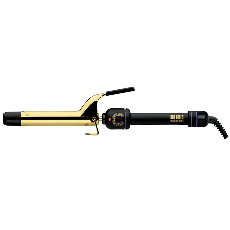 Hot Tools Signature Series 1-inch Gold Curling Iron/Wand - Black/Gold