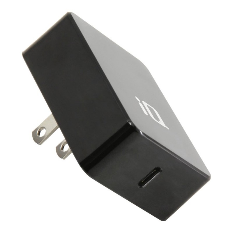 iQ 20W USB PD folding wall charger - Black - IQACPD20