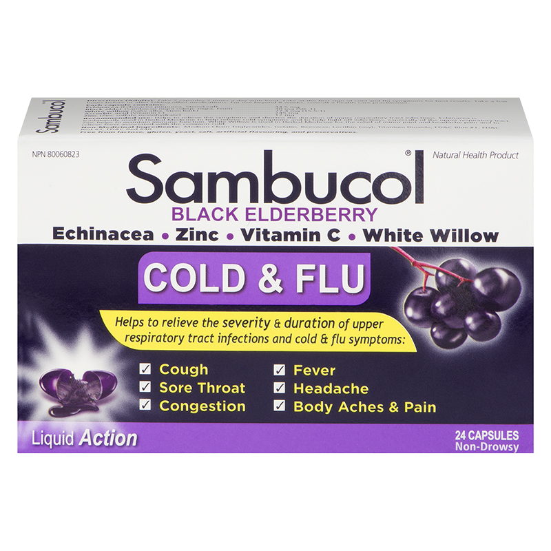 Sambucol Cold &amp; Flu Capsules - 24s