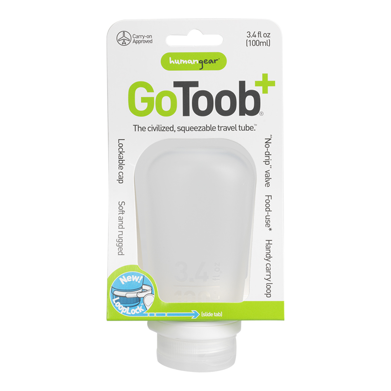 Go Toob+ Squeezable Travel Tube - Clear - 100ml