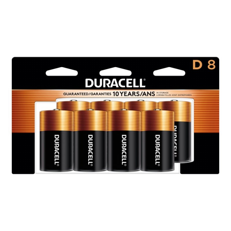 Duracell Coppertop D Alkaline Batteries - 8 pack