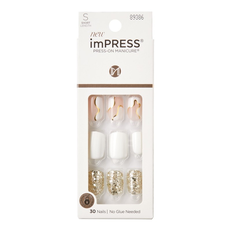 ImPRESS Press-on Manicure False Nails Kit - Short - Astound - 30's