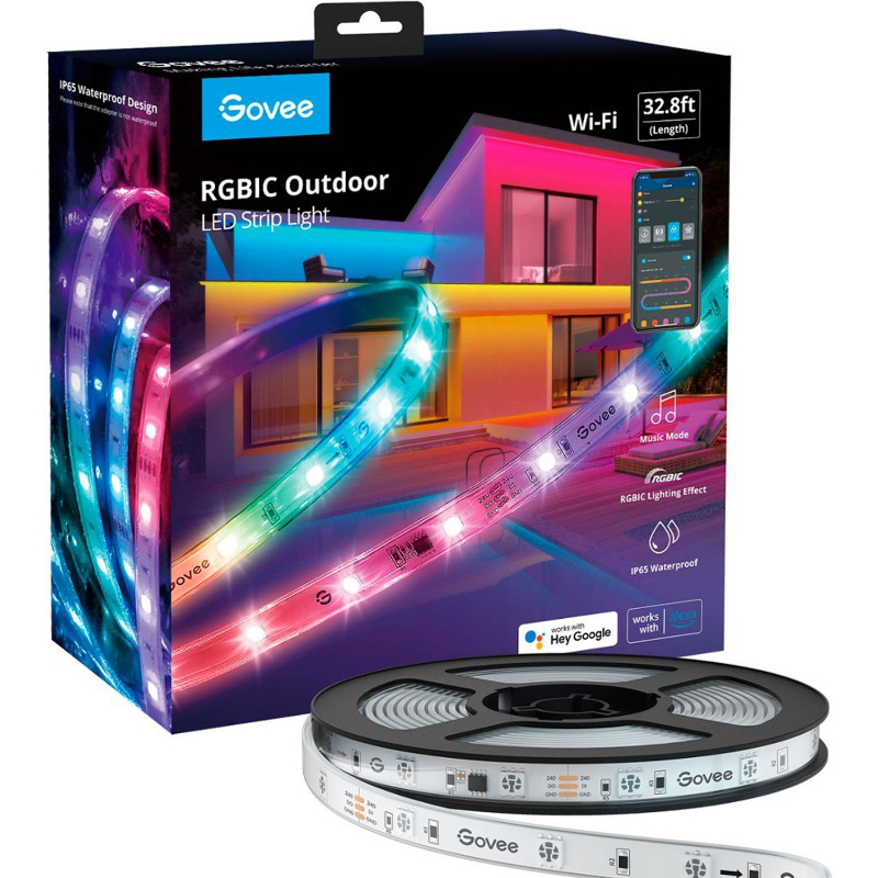 GOVEE RGBIC Wi-Fi LED Outdoor Light Strip - 32.8ft - H6172GDI