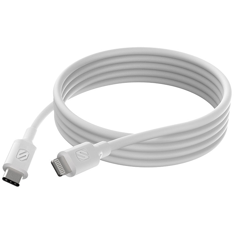 Scosche StrikeLine USB-C to Lightning Cable - White - SCCI44WTSP