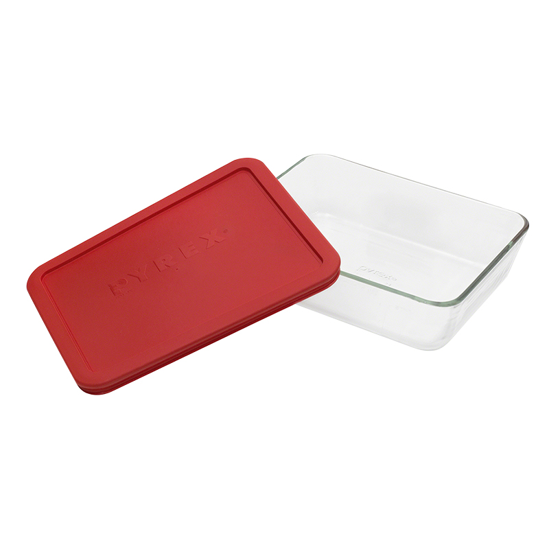 Pyrex Rectangle with Red Lid - 6 cup