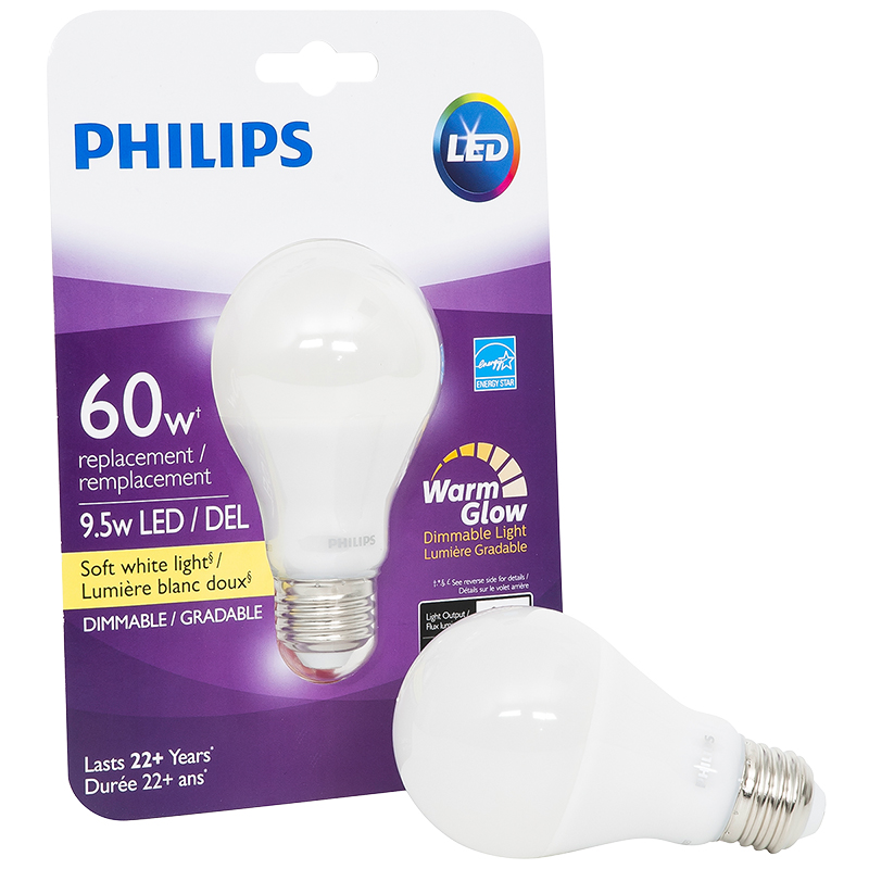 6 Pk Philips LED Frosted B22 Bayonet Cap 40W Warm White Light Bulbs Lamp 470 Lm 