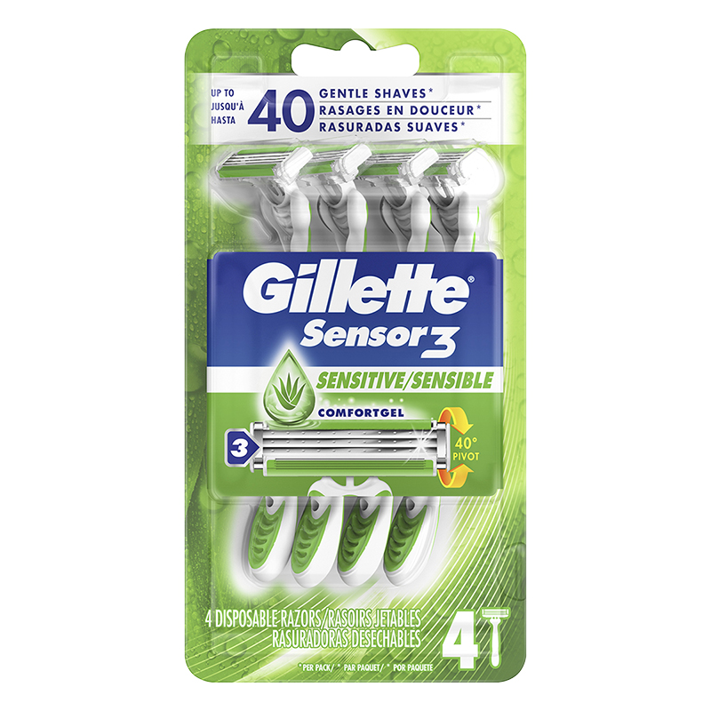 Gillette Sensor3 Disposable Razors - Sensitive - 4s