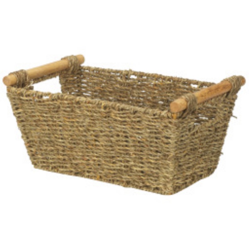 Collection by London Drugs Seagrass Basket with Wood Handles