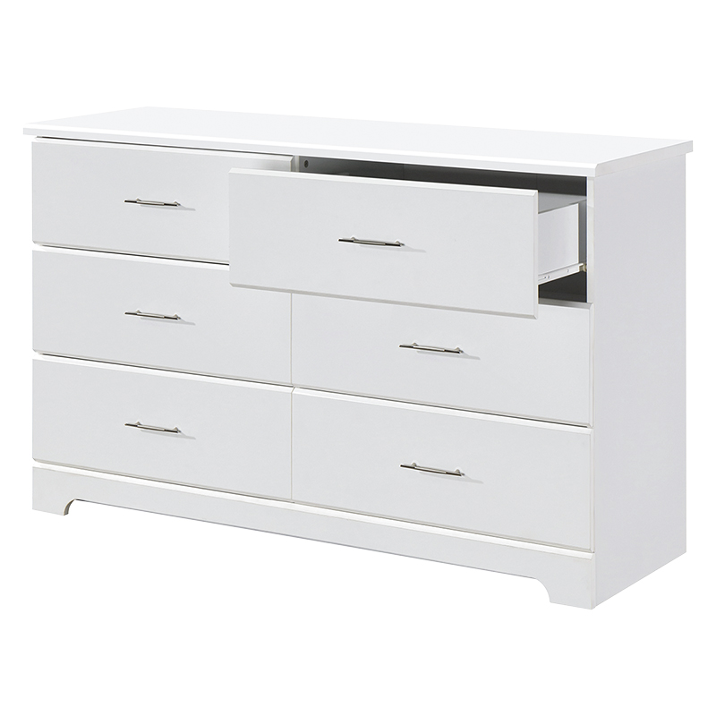 S C Brookside Dresser White 6 Drawer, Storkcraft White Wood Dresser