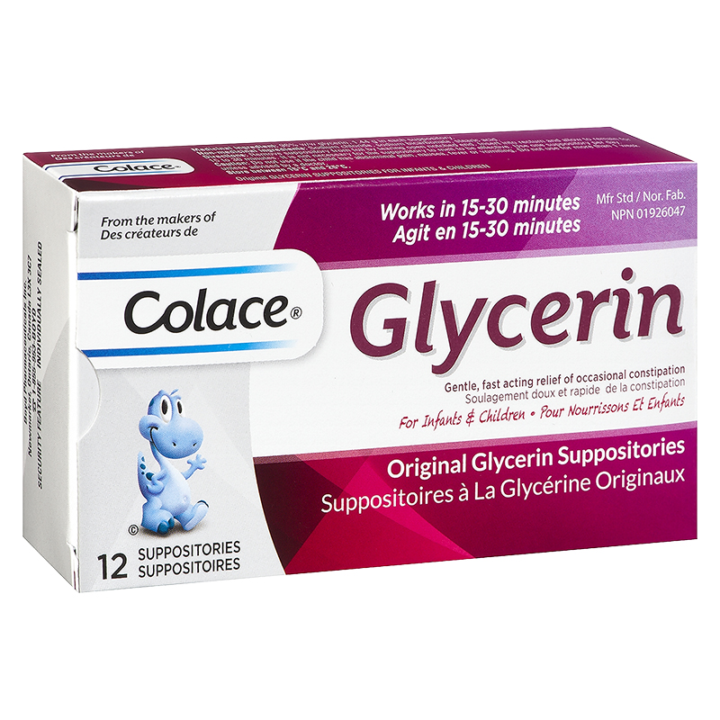 Colace Glycerin Suppositories for Infants & Children - 12s