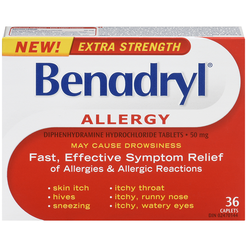 Benadryl Allergy Extra Strength Caplets - 50mg - 36s