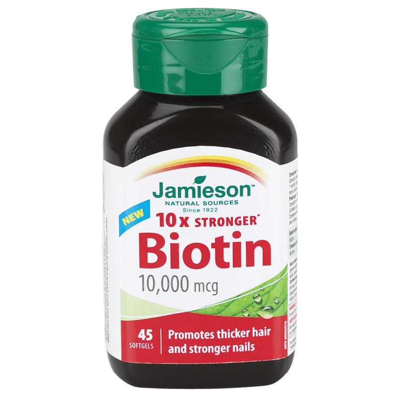 Jamieson 10x Stronger Biotin - 10,000 mcg - 45s