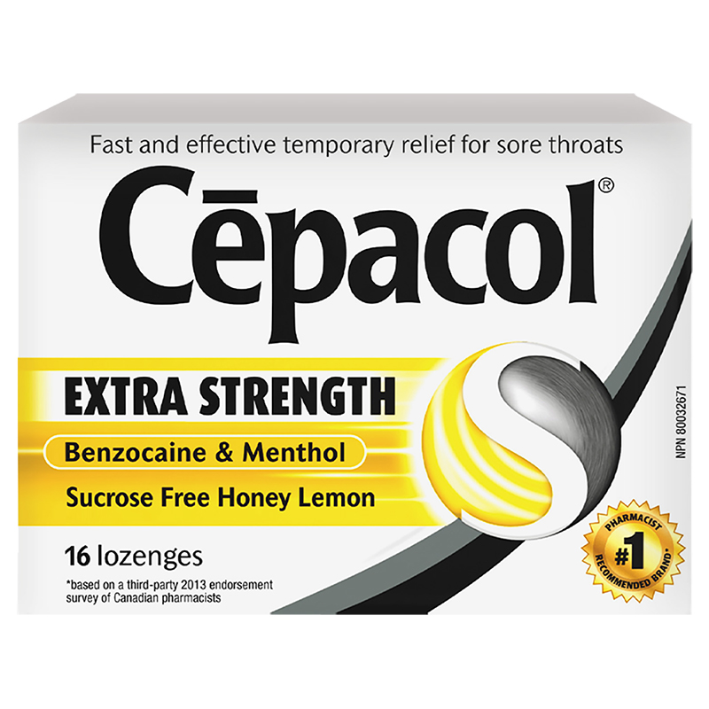 Cepacol Extra Strength Oral Lozenges - Sucrose Free - Honey Lemon - 16s