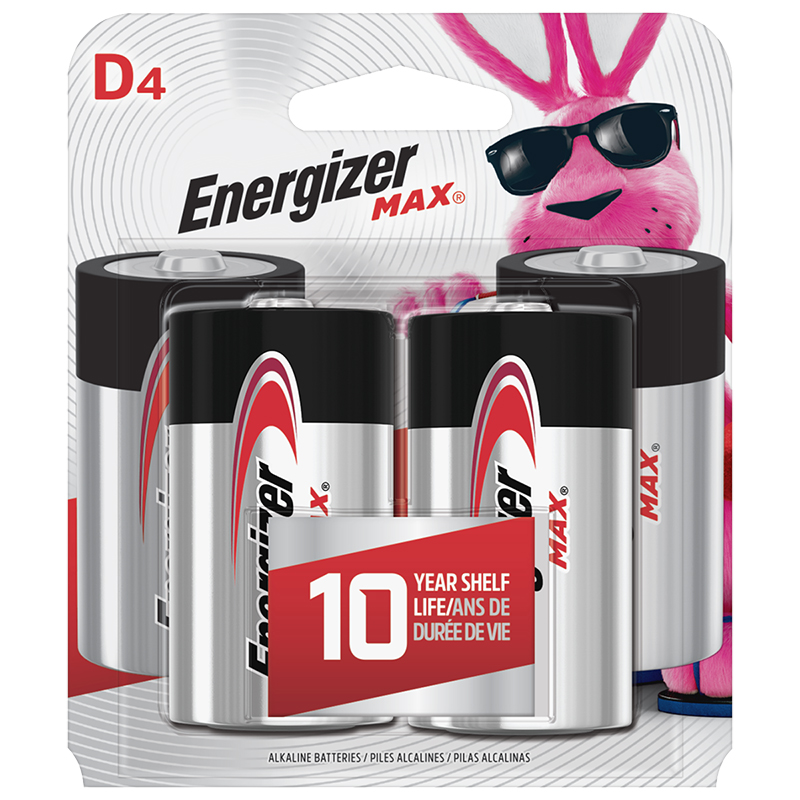 Energizer Max D Batteries - 4 pack