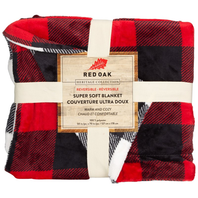 Red Oak Super Soft Throw Blanket - 127X178cm