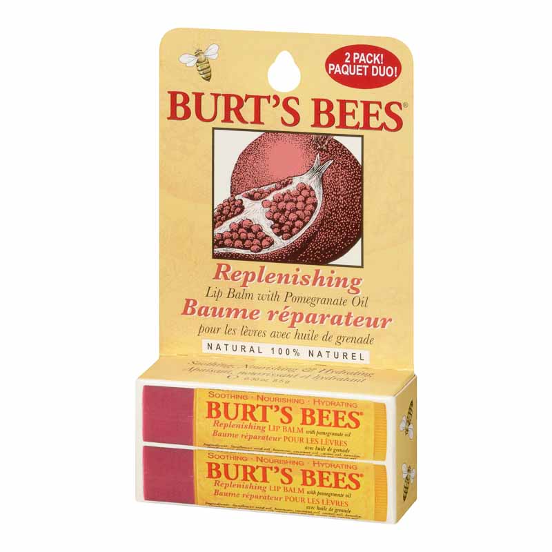 Burt's Bees Replenishing Lip Balm with Pomegranate Oil - 2 x 4.25g