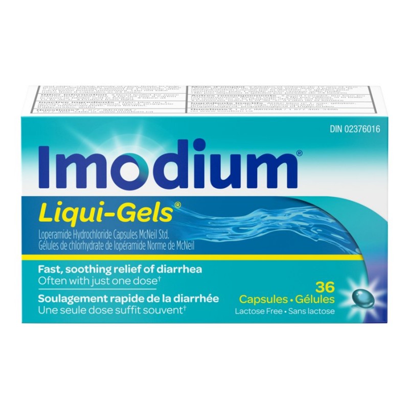Imodium Liqui-Gels Loperamide Hydrochloride Capsules - 36's