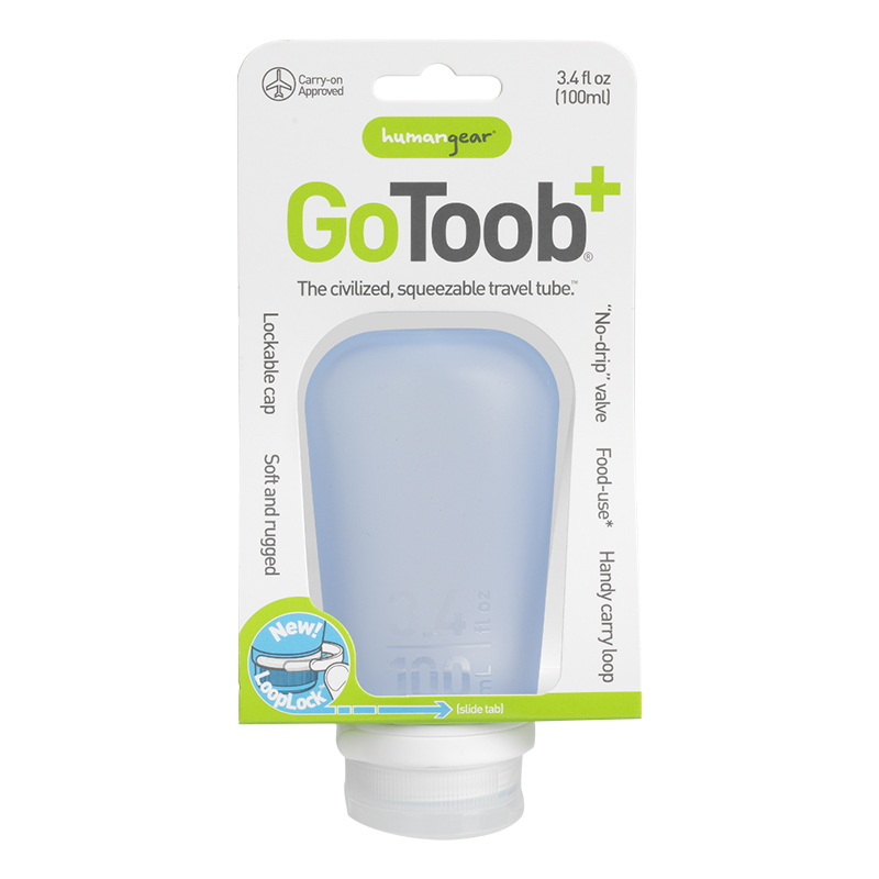 Go Toob+ Squeezable Travel Tube - Blue - 100ml