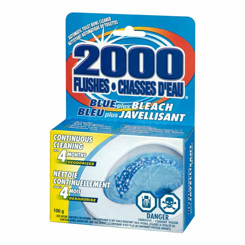 2000 Flushes Blue Plus Bleach