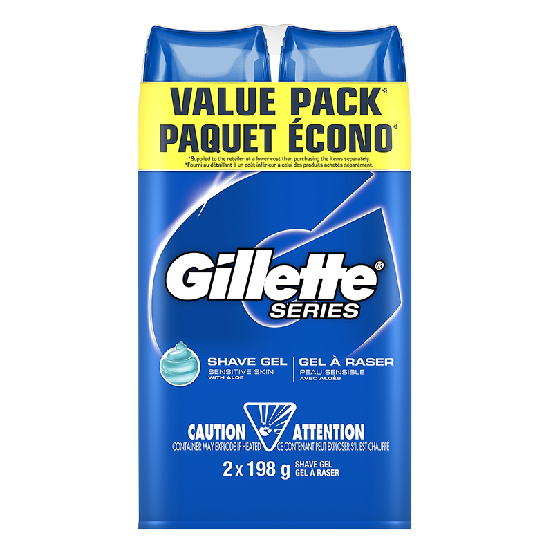 Gillette Series Shave Gel - Sensitive Skin - 2 x 198g