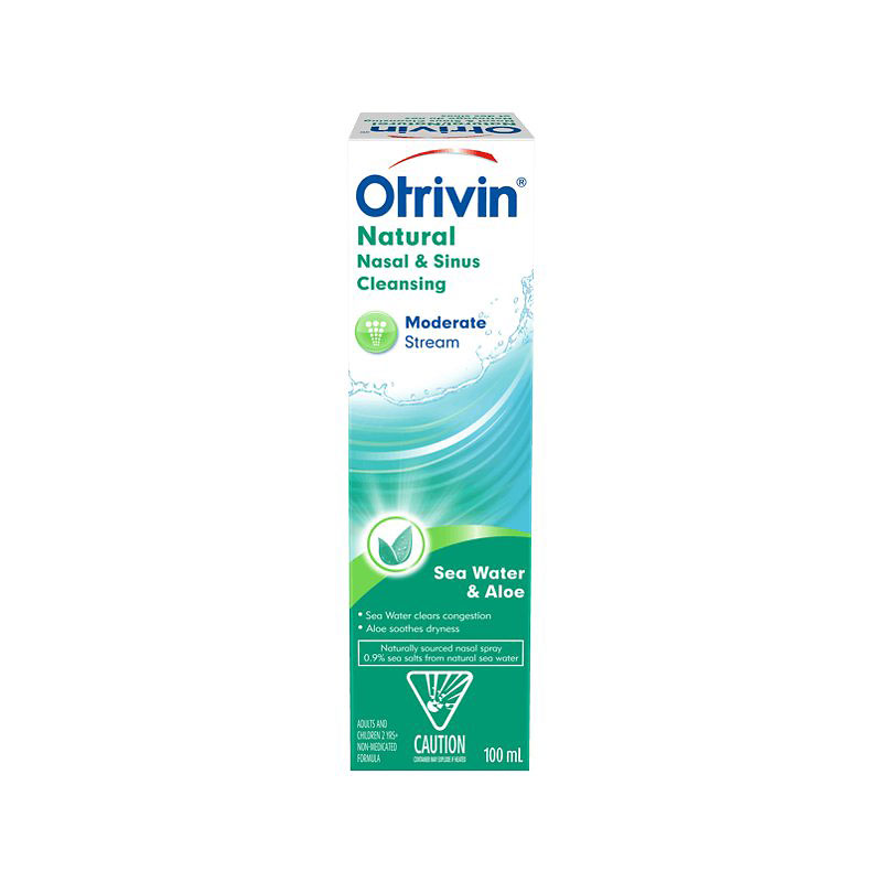 Otrivin Natural Nasal & Sinus Cleansing Moderate Stream - Sea Water & Aloe - 100ml
