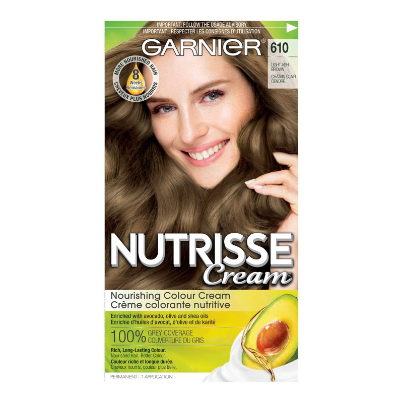 Garnier Nutrisse Cream Permanent Hair Colour - 610 Light Ash Brown