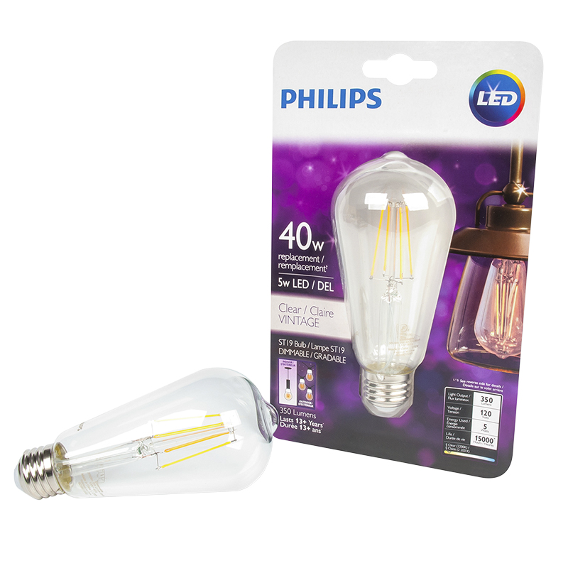 Philips LED ST19 Lightbulb - Soft White - 4.5w/40w