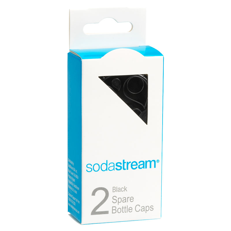 SodaStream Bottle Caps - Black - 2 pack