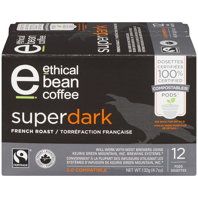 Ethical Bean Coffee - Super Dark French Roast - 12s